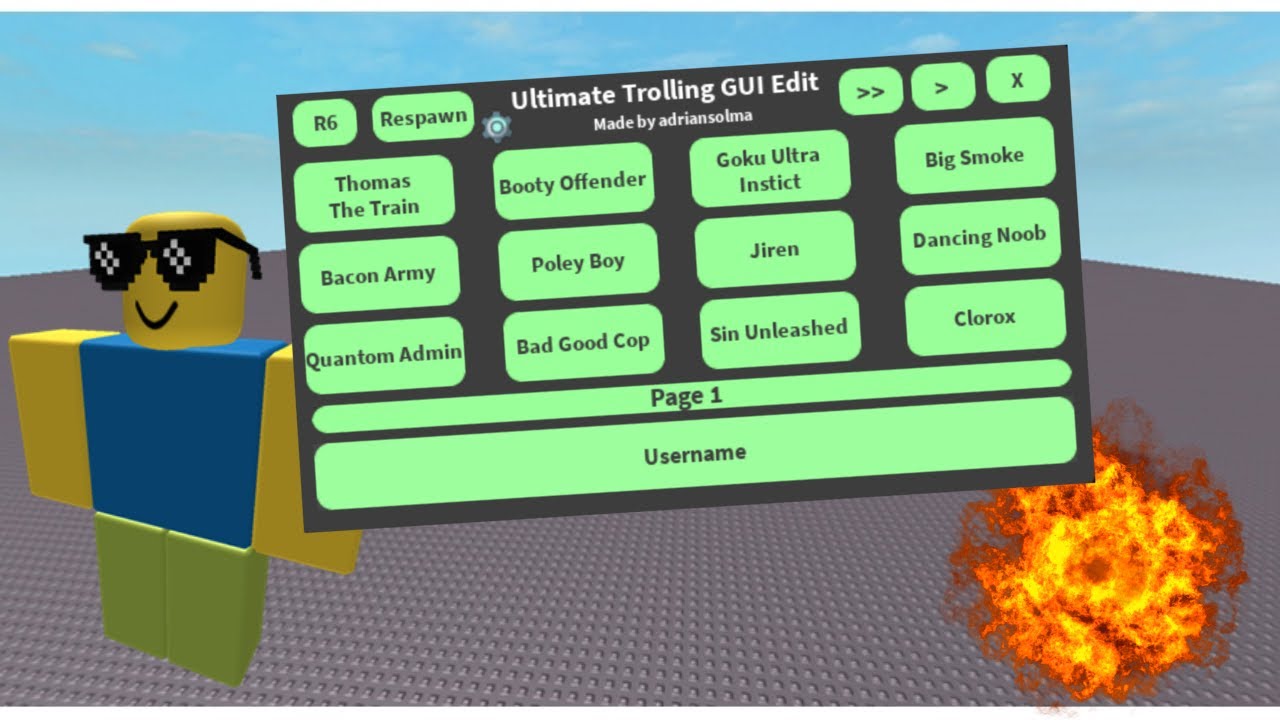 Roblox Ultimate Trolling Gui Dev Console - ultimate trolling gui roblox model