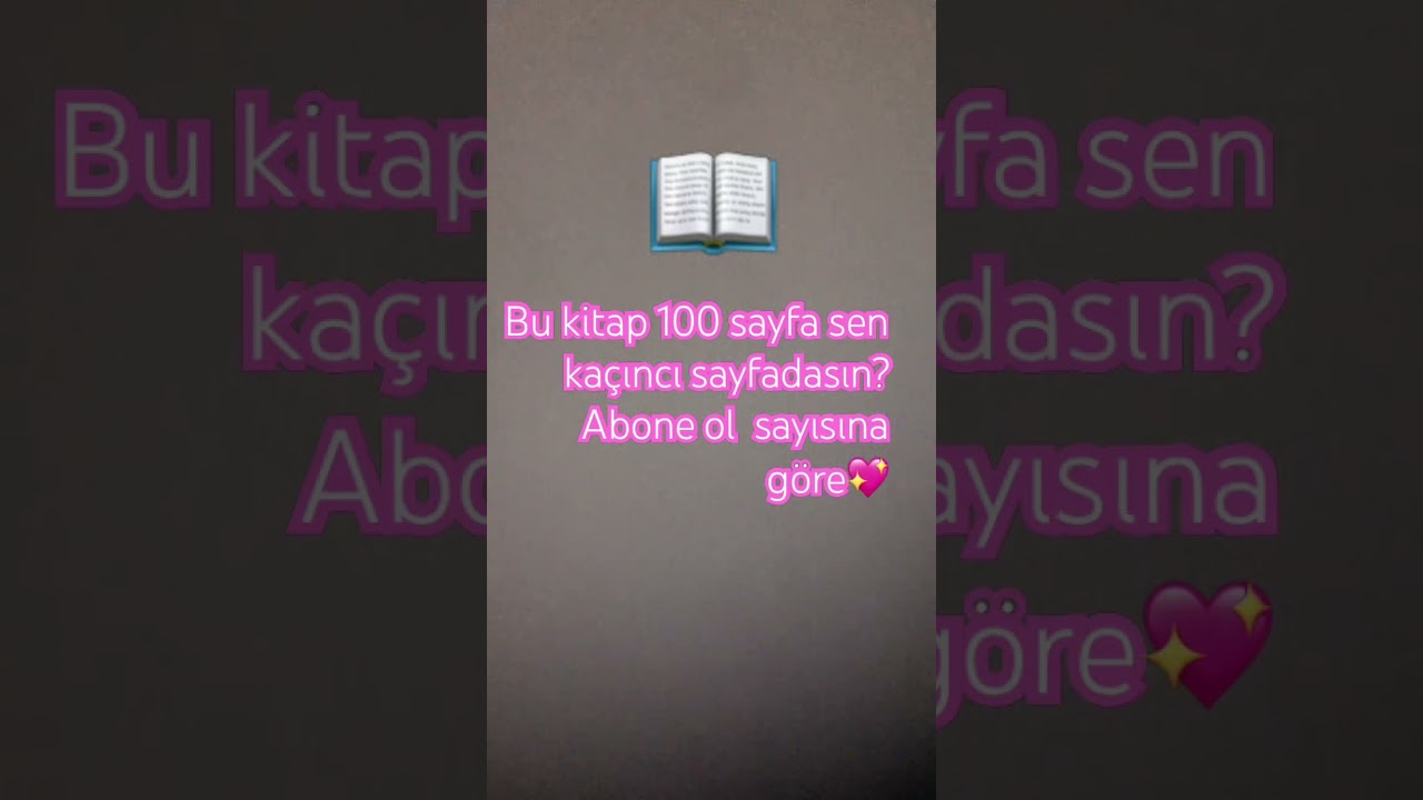 Ben yine insaflı davrandım 100 sayfa😂😉 