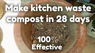 How to make KITCHEN COMPOST fast in a pot. Most effective and reliable method