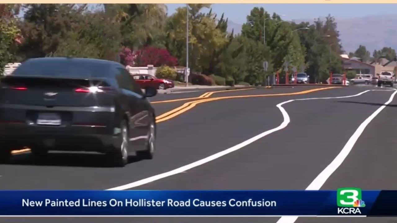 Hollister, ca Blunder with Painting Street lines YouTube