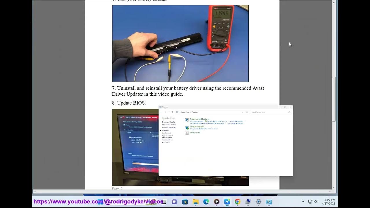 Fix Windows Laptop battery stuck at 0, 50, 99 charging YouTube