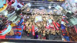 Playing Best Of British 2p Coin Pusher At Golden Gate Amusements