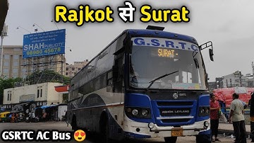 Rajkot to Surat GSRTC Ac Sleeper Bus Journey || Premium Bus By GSRTC