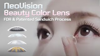 Beauty Color Lens, Korean Contact Lens, FDA Approved.Patented 4 layer Sandwich Process