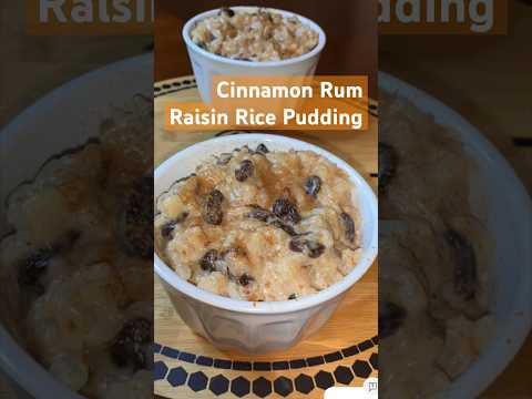 Make The BEST, PERFECT CINNAMON RUM RAISIN RICE PUDDING RECIPE In 60 Seconds! #shorts #ricepudding