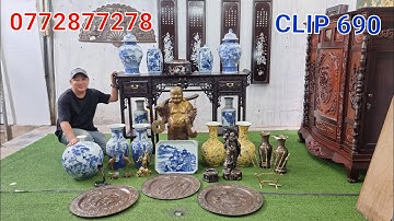 Clip 690 (26/3/2022) Gạt Tàn Gỗ Trắc Siêu Đẹp, Quả Ốc Xà Cừ, Đồ Gỗ Xưa, Gốm Sứ, Đồ Đồng, Đồ Cổ, ltk