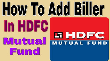 How To Add Biller in SBI Bank With HDFC Mutual Fund Step By Step Full Tutorial