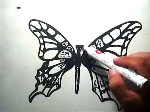  Cara Menggambar Kupu kupu How to Draw Butterfly YouTube