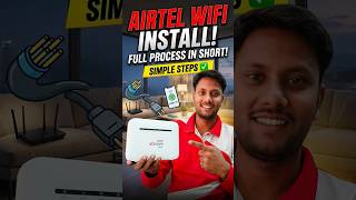 airtel wifi full installation process #airtelwifi #shortfeed #shortvideo #shorts