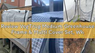 Review VegTrug Medium Greenhouse Frame & Multi Cover Set, White [Planter Not Included]