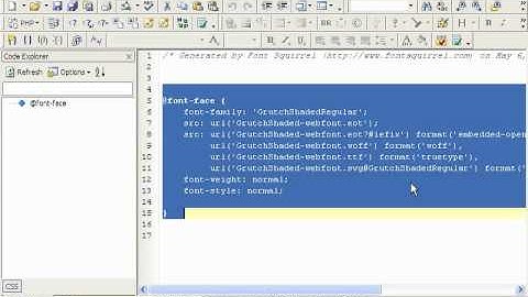 @font-face in CSS 3.avi