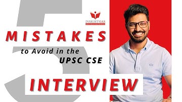 5 Mistakes to avoid during the #upsc CSE 2022 Interview Preparation | Vinay Sir | Insights IAS