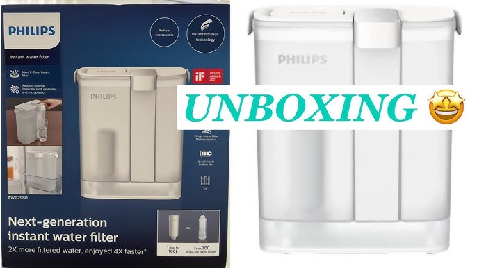 PHILIPS  Caraffa con timer per il filtraggio dell'acqua lt. 2,6 + 1 filtro  Micro X-Clean – A Casa di Pongo