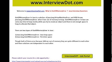 what is outofmemoryerror java interview questions interview