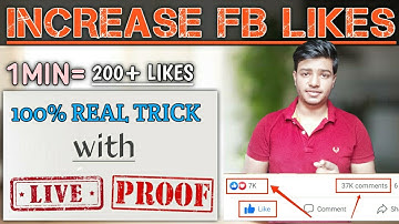 HOW TO INCREASE REAL LIKE ON FB LIVE PROOF DEKHO || BY HRISHIKESH KUMAR HARSH