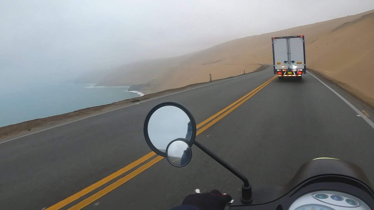 Serpentín de Pasamayo, Lima (Sur a Norte) en moto