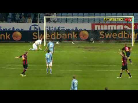 Amazing goal by John Guidetti against Malmö FF (2010)