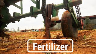 Putting FERTILIZER down for pumpkins| Strip-tilling| Vlog14