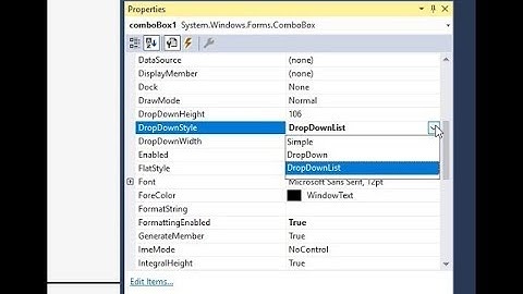 CSharp - WindowsForms - Make ComboBox non editable