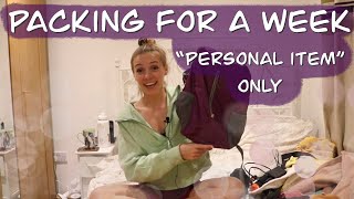 How to pack PERSONAL ITEM ONLY for a WEEK 🎒 What