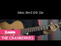 Zombie  the cranberries  easy guitar tutorial with chords and lyrics  guitar play along