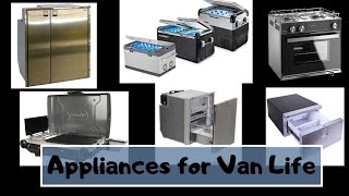 Van Life Appliances  Fridges, Cook tops, Ovens, ETC.