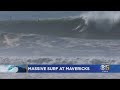 World-Class Surfers Ride Monster Waves At Mavericks Beach