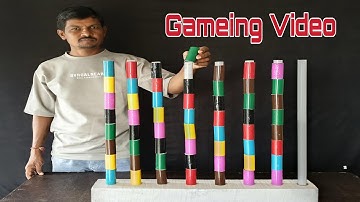 Top Colourful Cylinder matching game challenge videos | part -2