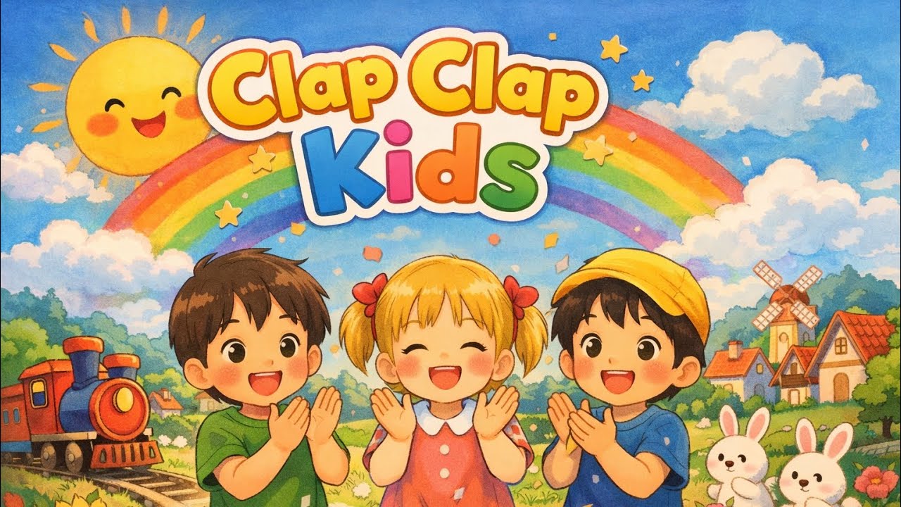 Clap Clap Kids 🎵 | Fun Action Rhyme for Kids | Happy Dance Song for ...