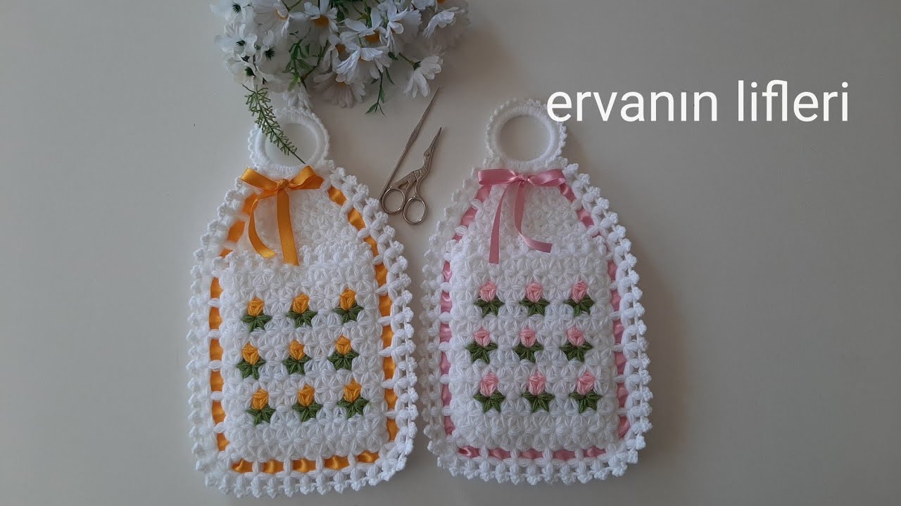 ✅ Çiçekli kese lif yapımı  ✅ istek alan model ✅