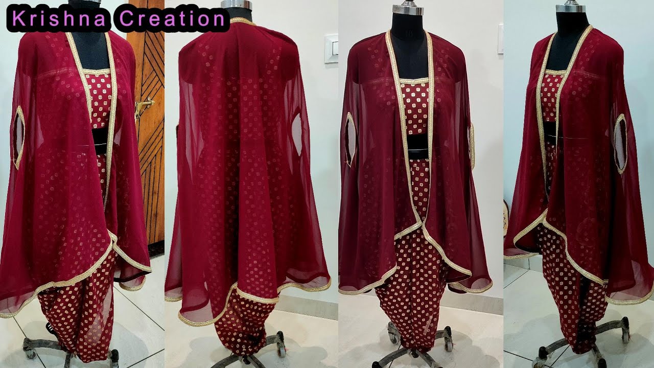 Shrug \Cap \dupatta style shrug \ How to make new style cap\Krishna ...