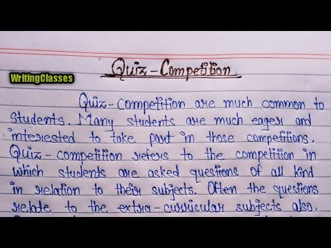 quiz competition essay