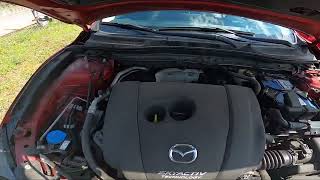Where is Engine Oil Level Dipstick in the MAZDA 3 III ( 2013 – 2018 )