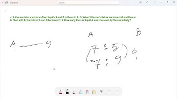 A Can contains a mixture of two liquids A and B is the ratio 7 : 5. When 9 liters of mixture are...