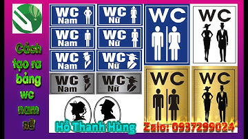 Hướng dẫn tạo bảng wc nam nữ và chia sẻ file thiết kế bằng corel 13