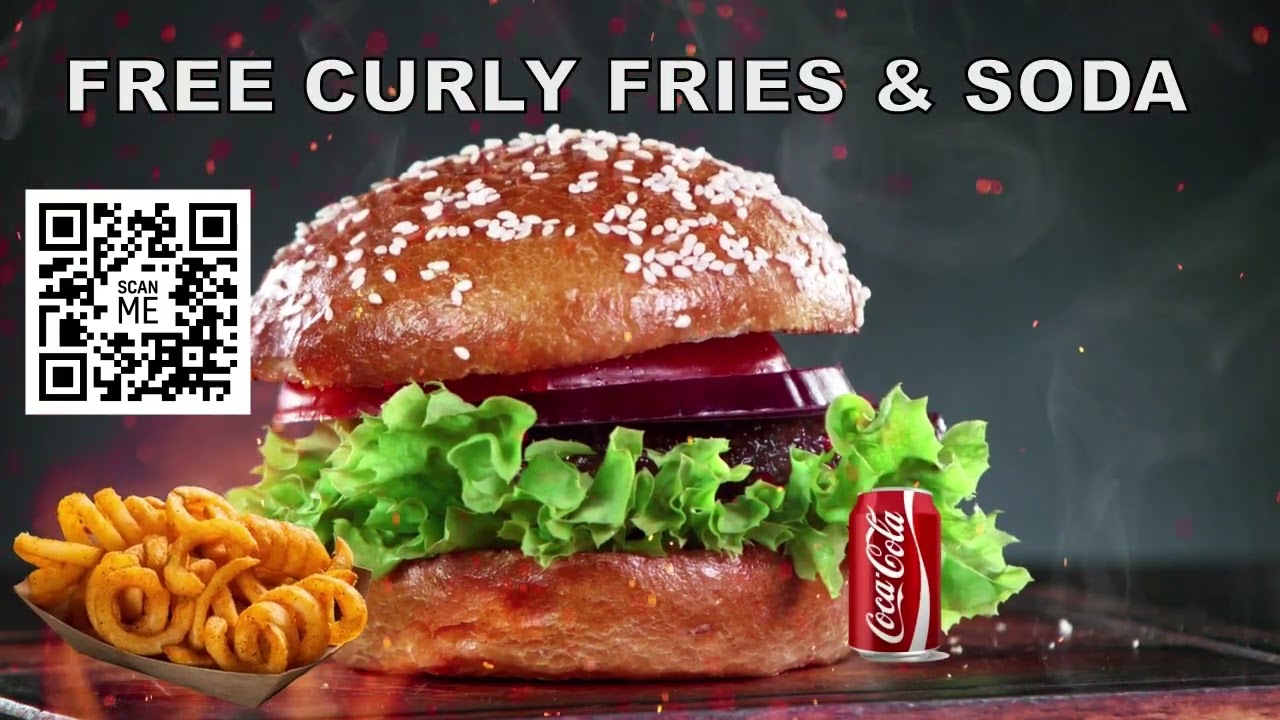 Free Curly Fries Soda with Burger Purchase 3-8pm Daily Near Me Broad Nosh Bagel Deli Catering NYC