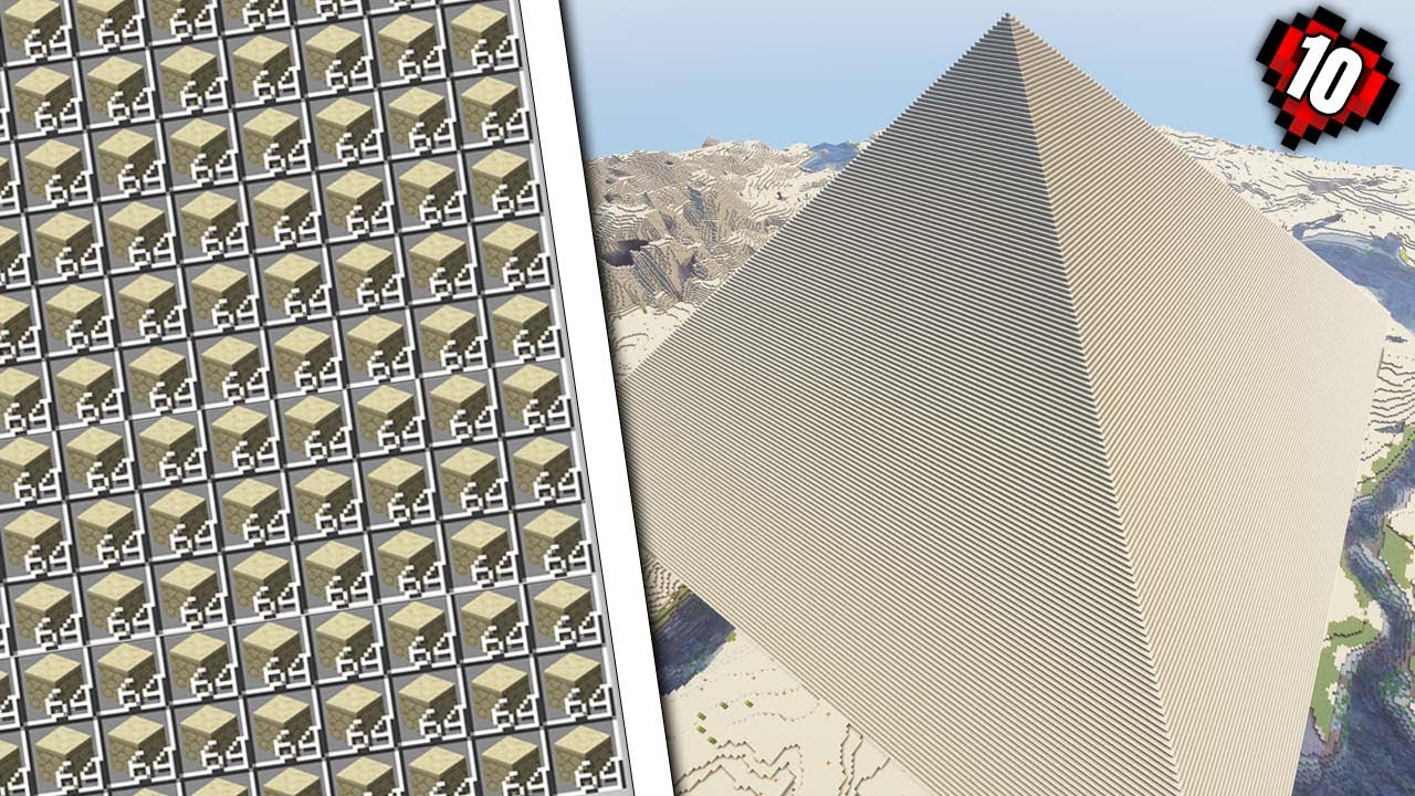 I Built the Largest Pyramid in Minecraft Hardcore - YouTube