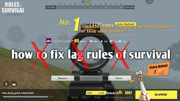 XXX how to fix lag rules of survival - rules of survival lag fix android / XXX NitKH