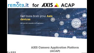 AXIS Camera Application Package  (ACAP) for Remote Camera Access.  No Port Forwarding. by J Fox 606 views 2 years ago 8 minutes, 2 seconds