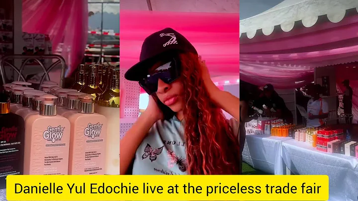 Danielle Yul Edochie live at the priceless trade fair representing her brand zandas kiddies cosmetic