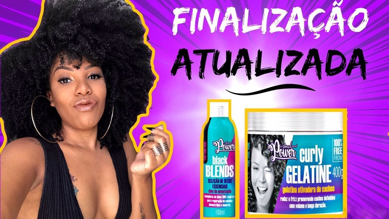 FINALIZAÇÃO ATUALIZADA COM GELATINA E ÓLEO PARA CABELO CRESPO POR LUANY CRISTINA