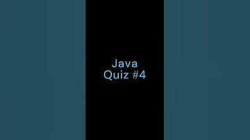 Java Quiz 4 | #Java #Coding #Programming #Quiz