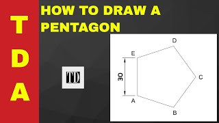 How to draw a pentagon  Engineering drawing  Technical drawing