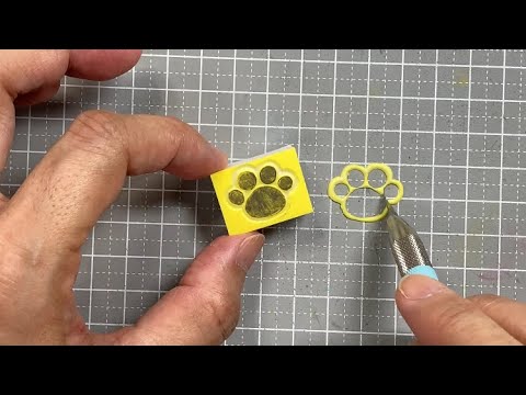 消しゴムはんこ】肉球はんこ彫ってみたよ☆初心者さんもチャレンジ