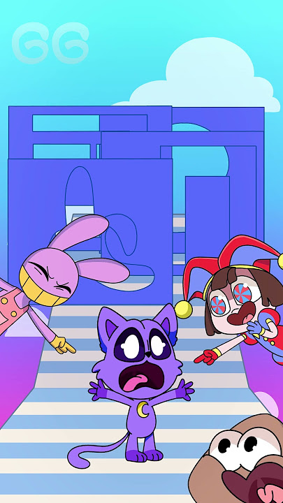 HELP! Catnap & POU Need to Solve the Shape Challenge! #funnyshorts