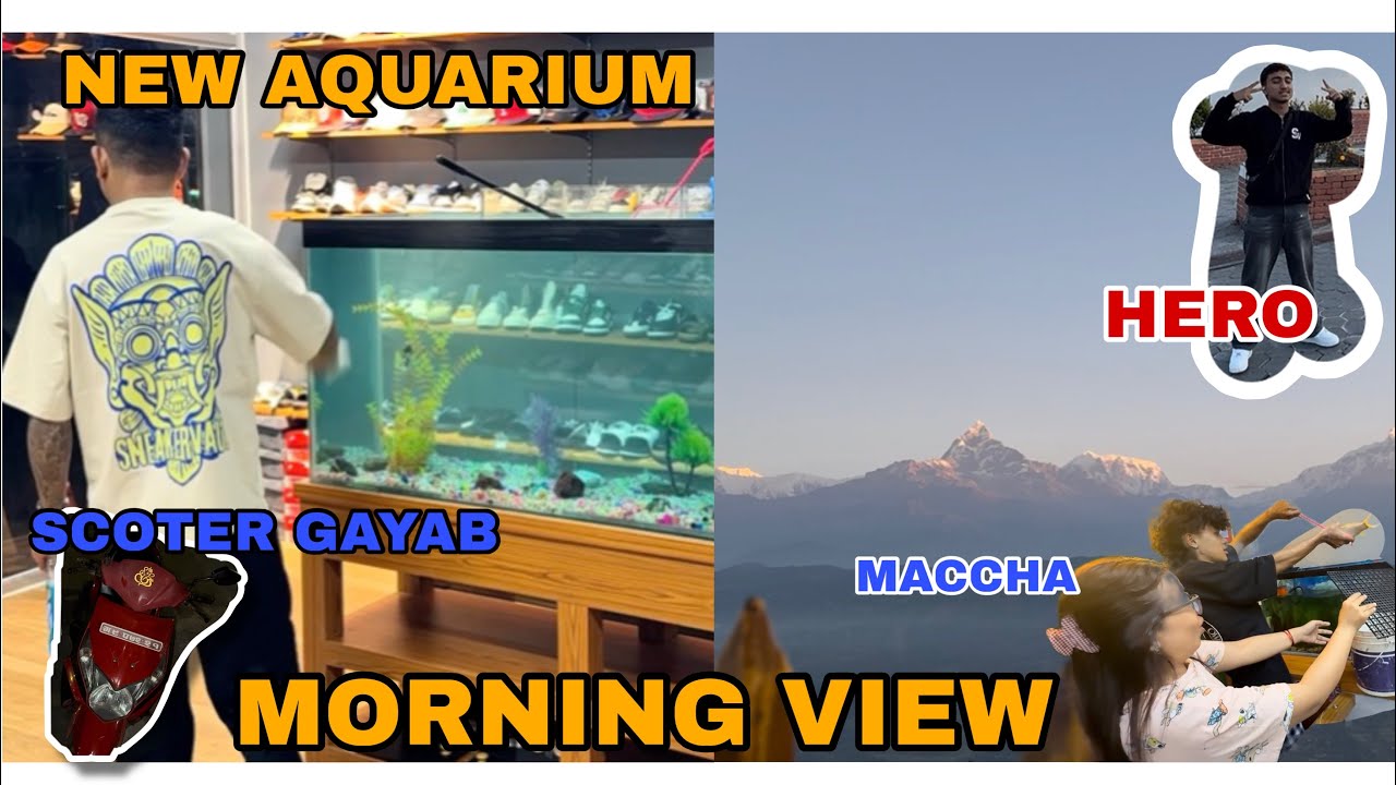 NEW AQUARIUM || MORNING RIDE || MORNING BREAKFAST 