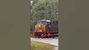 CSX ES40DC leads an intermodal train north on the A & WP sub in Newnan, Ga!! #csx #csxrailroad