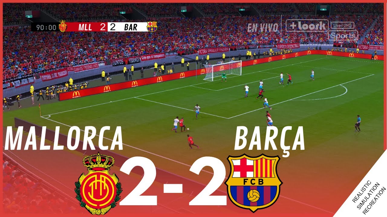 RCD MALLORCA vs FC BARCELONA ENVIVO LIVE La Liga 23/24 • Simulation & Recreation YouTube