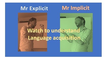 Great language acquisition activities: Mr Implicit and Mr Explicit, they