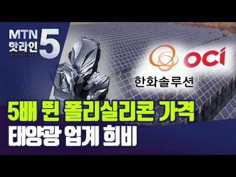   5배 뛴 폴리실리콘 가격 태양광 업계 희비 머니투데이방송 뉴스